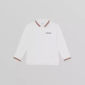 Burberry Long-sleeve Cotton Piqué Polo Shirt