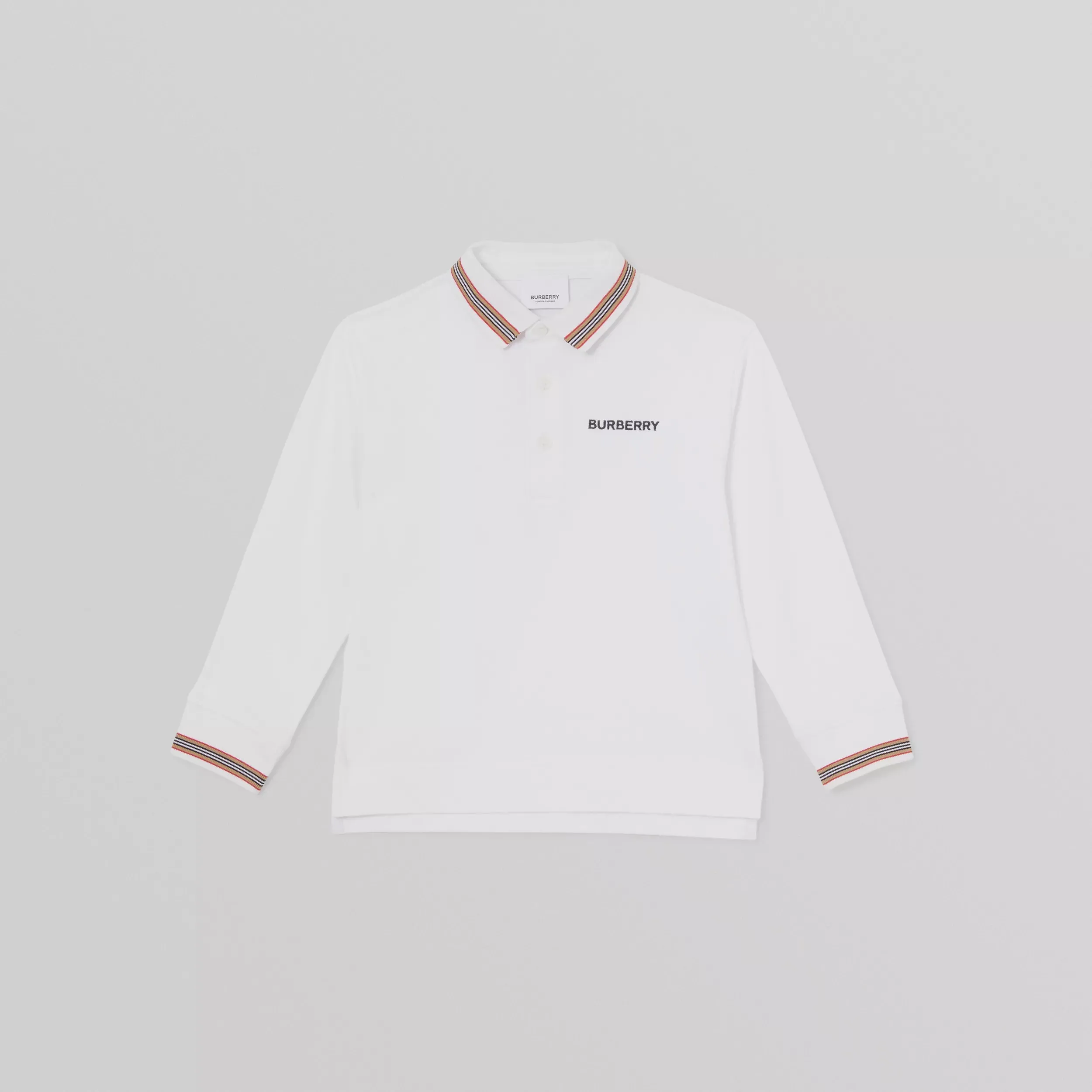 Burberry Long-sleeve Cotton Piqué Polo Shirt