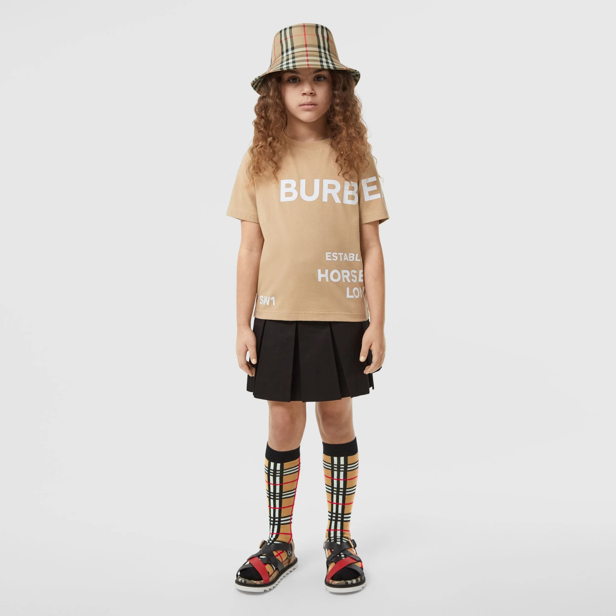 BurberryBeige Horseferry Print Cotton T-shirt