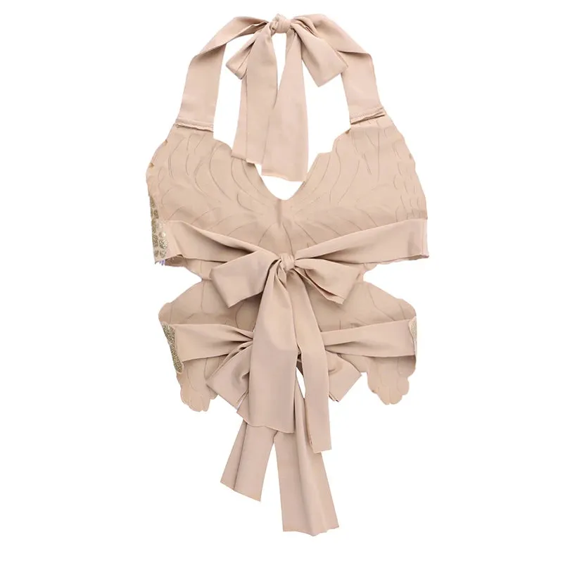 Butterfly Foam Printed Halter Vest – Trendy & Chic Crop Top