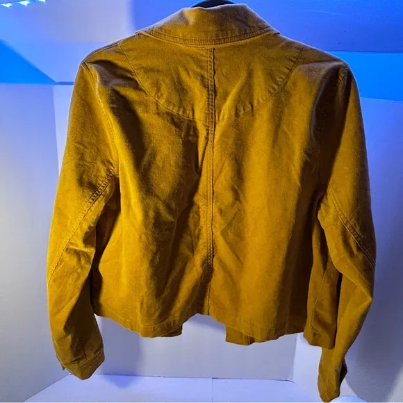 CABI Corduroy Women’s Jacket Trucker Mustard Yellow Citizens Size M