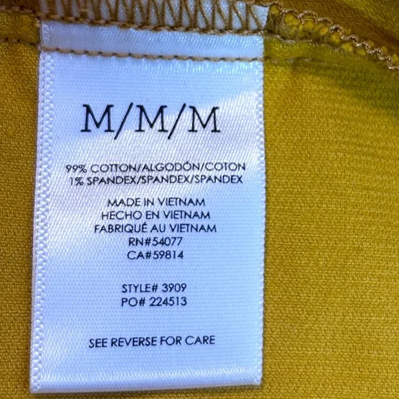 CABI Corduroy Women’s Jacket Trucker Mustard Yellow Citizens Size M