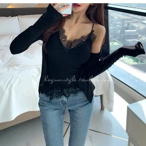 Camisole Blouse With Matching Lace Top