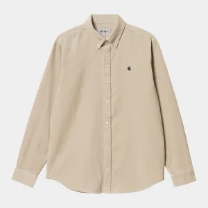 Carhartt L/S Madison Cord Shirt Wall / Black
