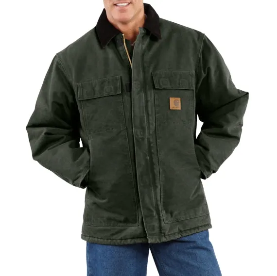 Carhartt Men's Sandstone Traditional Coat/Arctic Quilt-Lined
