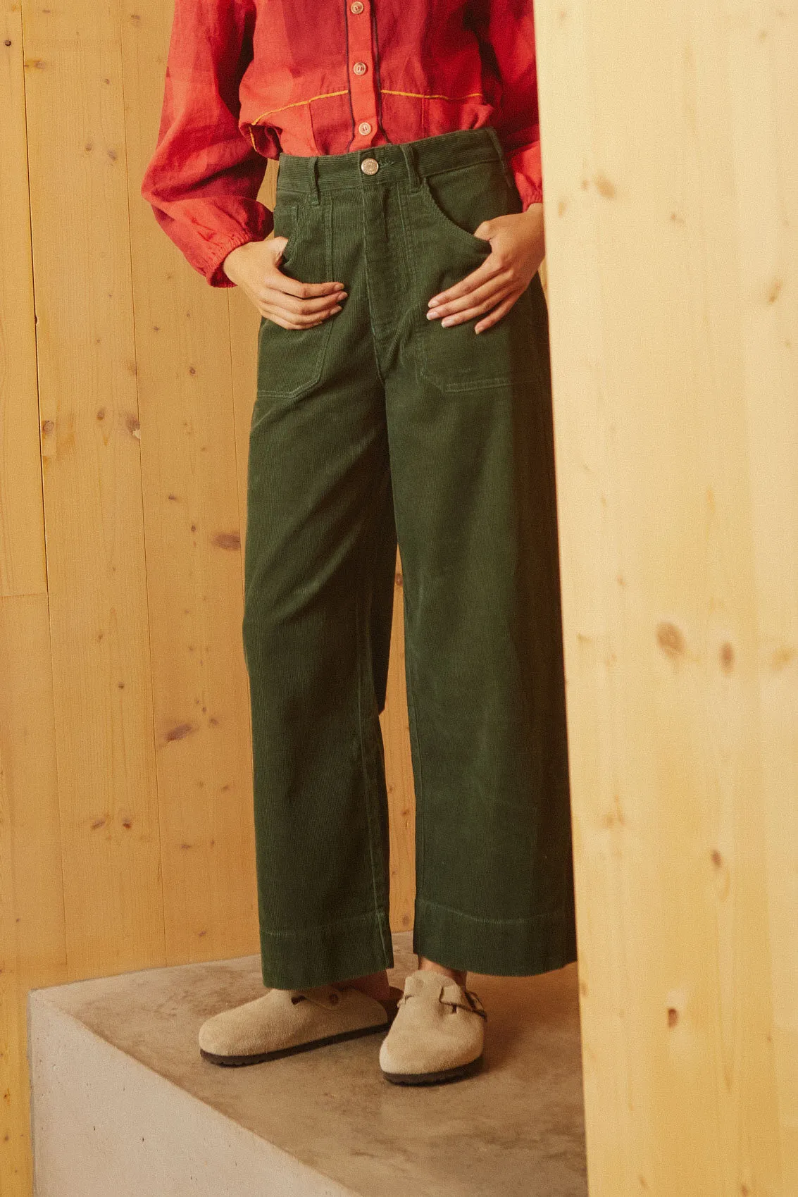 Carpenter Trouser Corduroy Forest Green