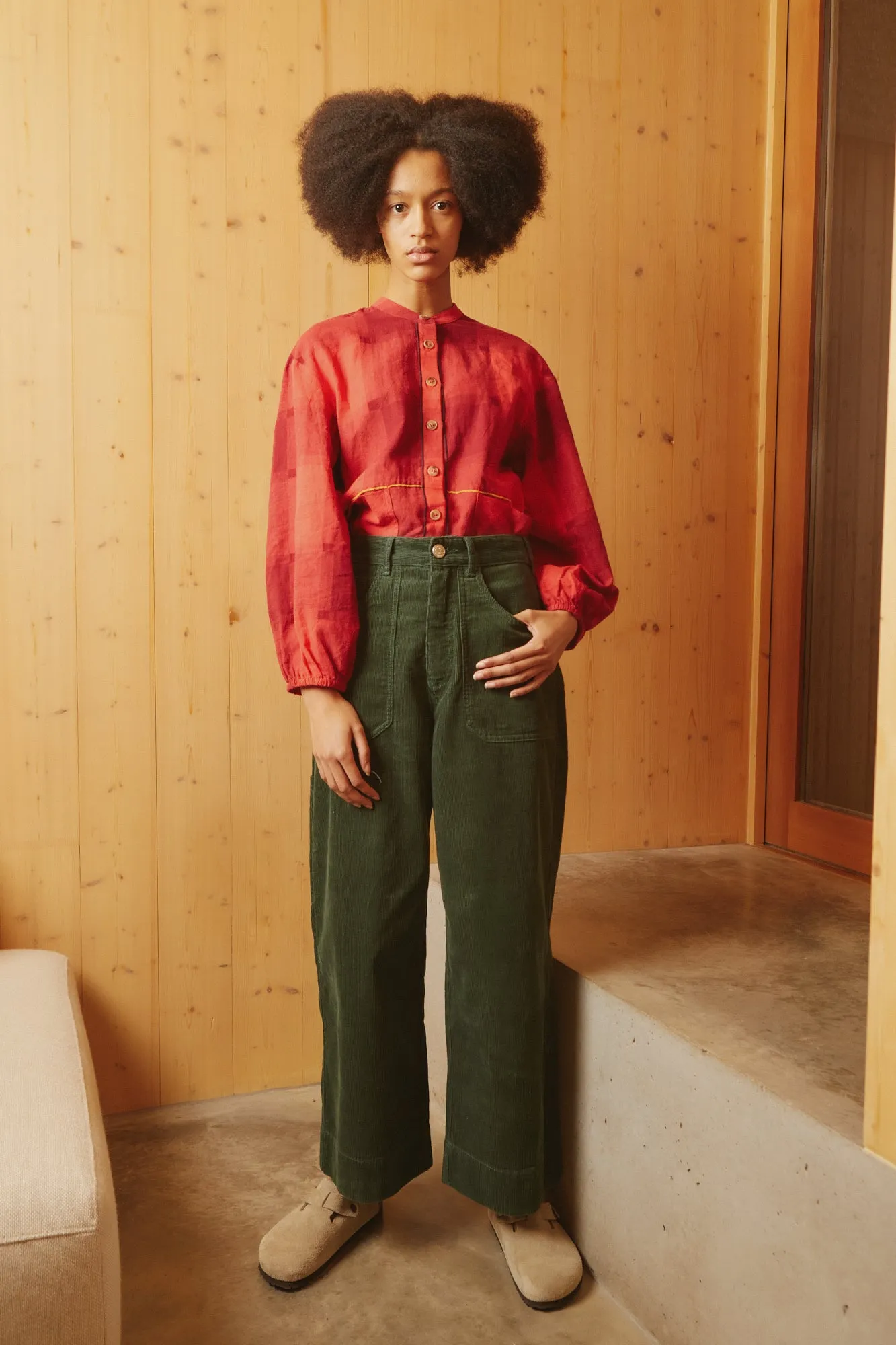 Carpenter Trouser Corduroy Forest Green
