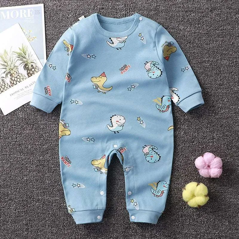 Cartoon Printed Baby Boys Rompers