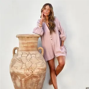 Casual Long Sleeve Jumpsuit With Oversized Pockets