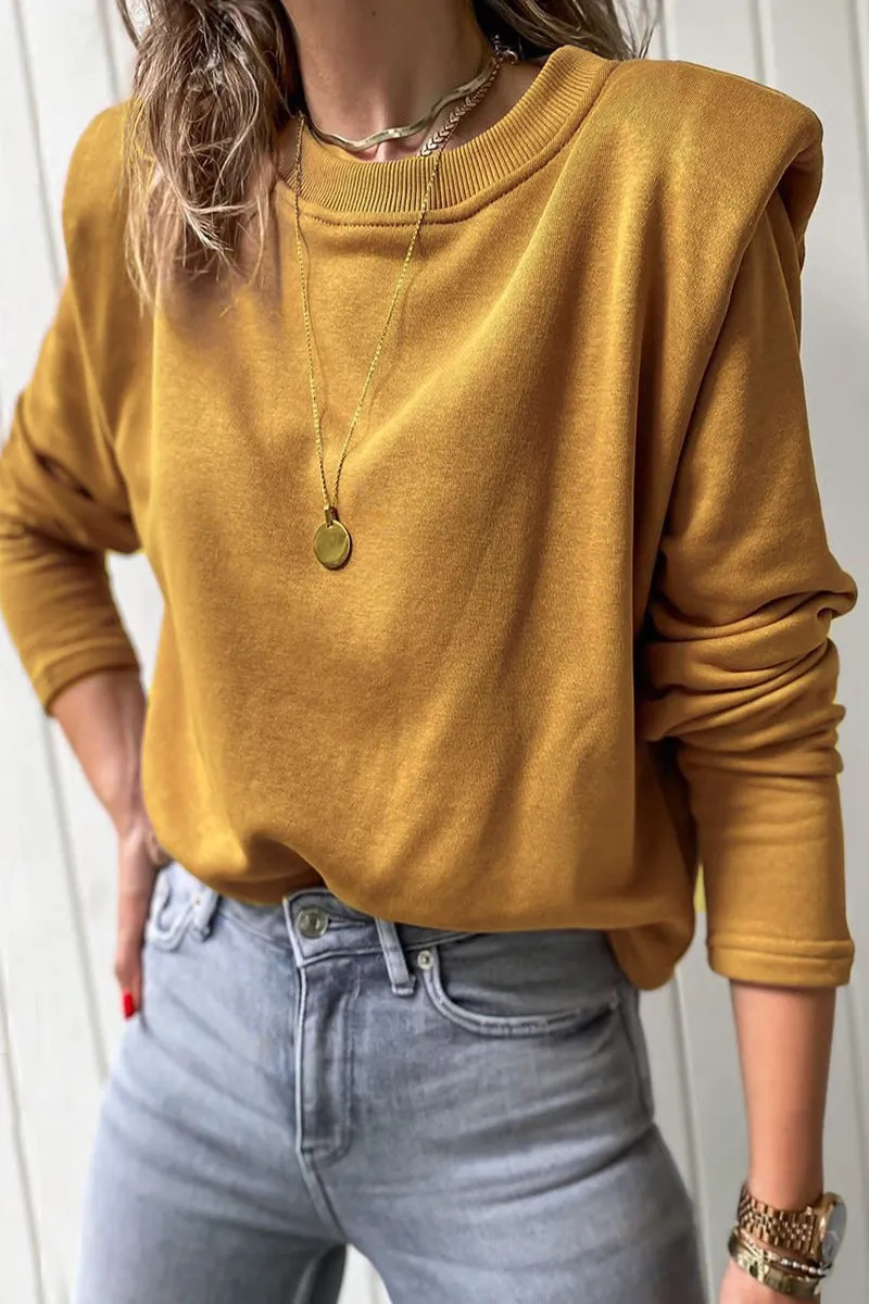 Casual Solid Patchwork O Neck Tops