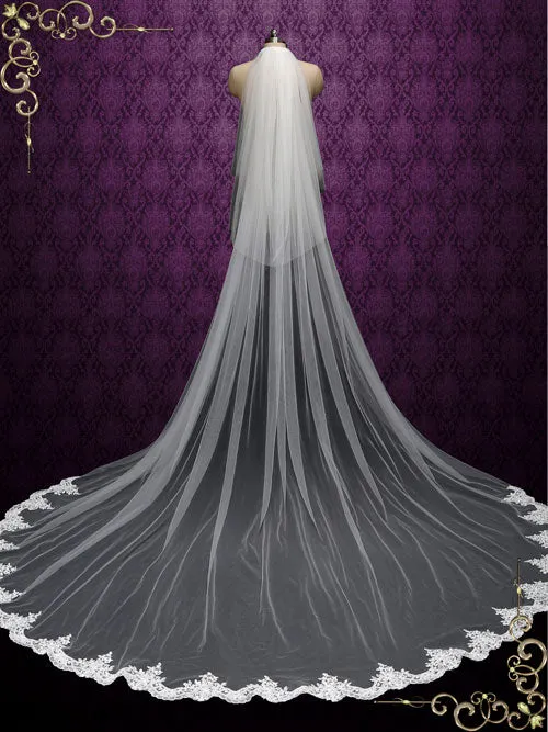 Cathedral Length Wedding Veil with Blusher VG2018