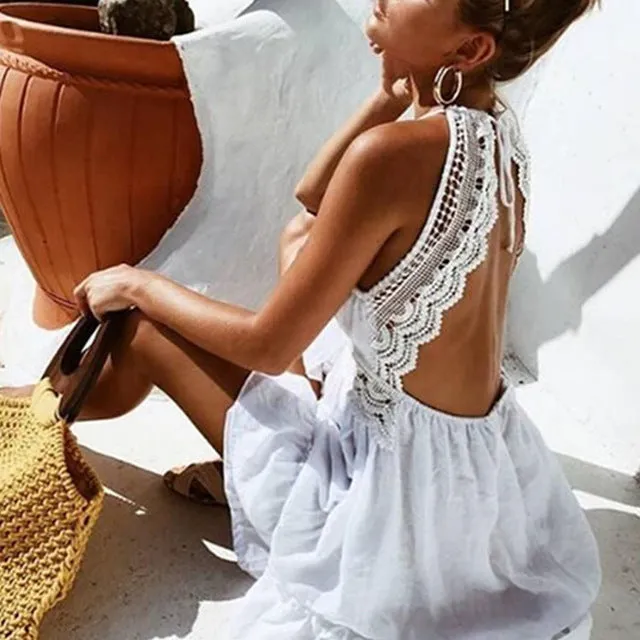 Catie Ruffled Bohemian Beach Dress