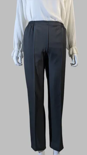 Charcoal Grey Fully Elasticated Waist Straight Leg Trouser