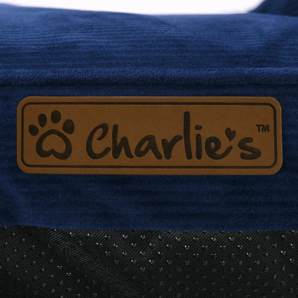 Charlie's Corduroy Dog Sofa Bed Navy Small