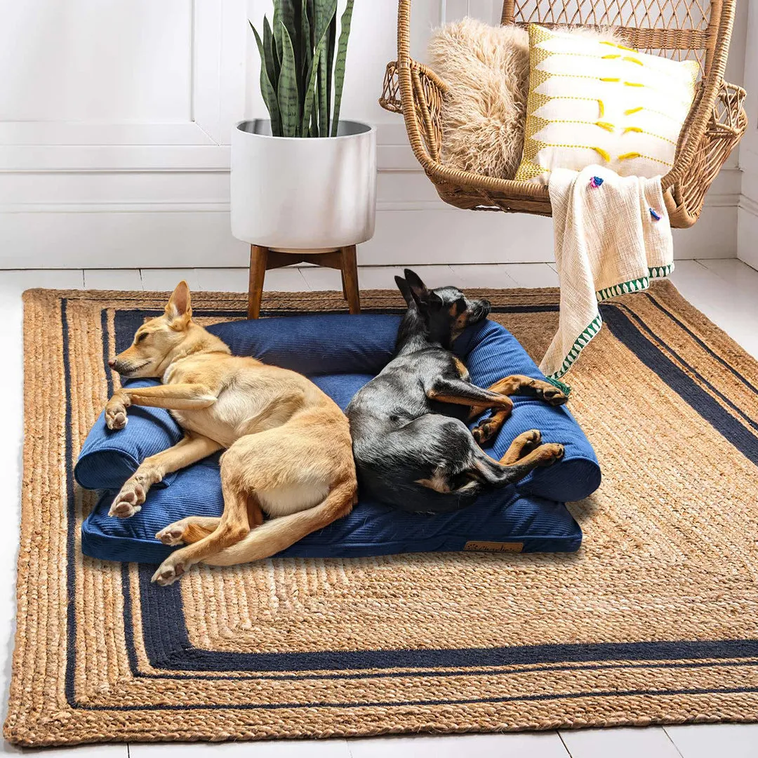 Charlie's Corduroy Dog Sofa Bed Navy Small