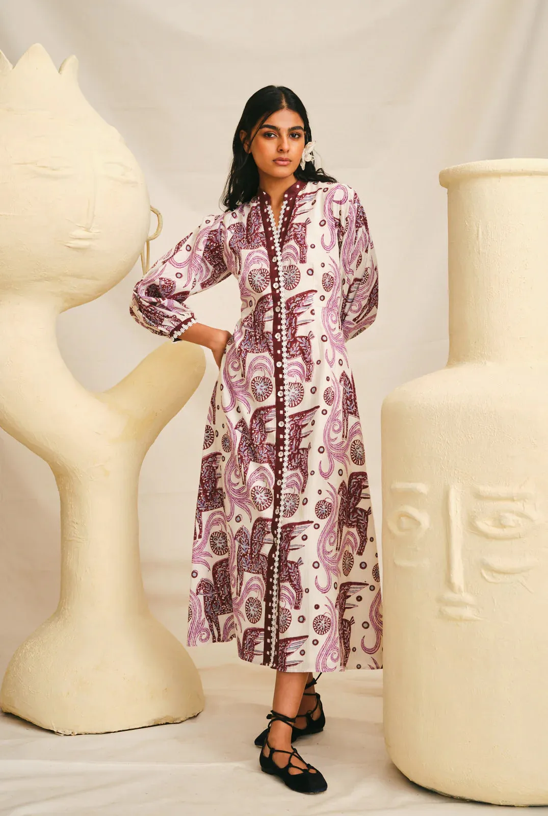 Cheriyal | Handloom Midi Dress
