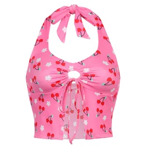Cherry Pop Halter Top