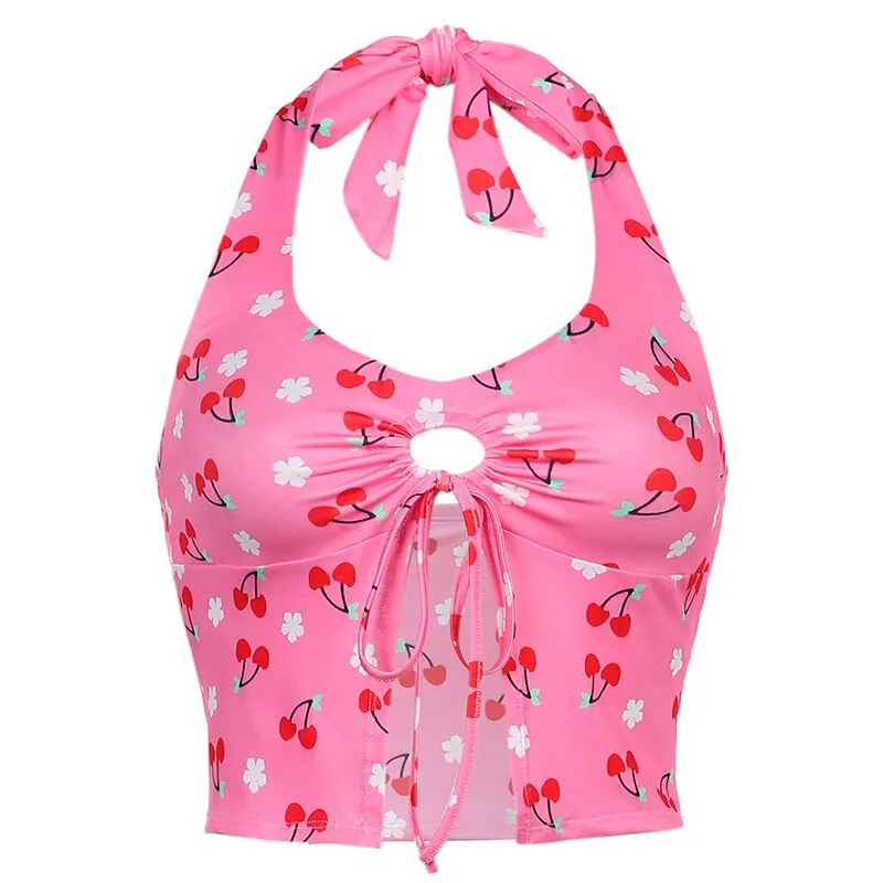 Cherry Pop Halter Top