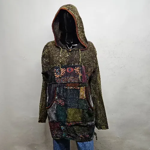 Chill Patchwork Cotton Hoodie