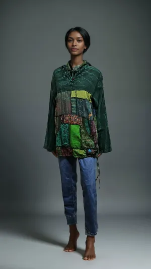 Chill Patchwork Cotton Hoodie