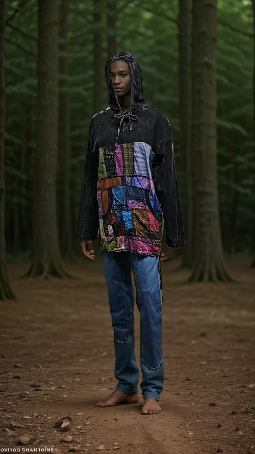 Chill Patchwork Cotton Hoodie