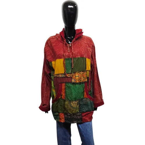 Chill Patchwork Cotton Hoodie