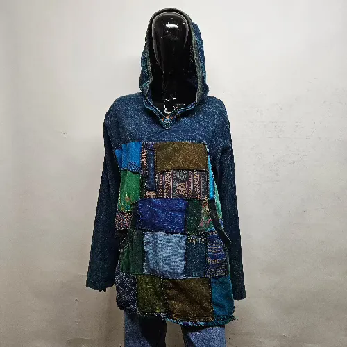 Chill Patchwork Cotton Hoodie