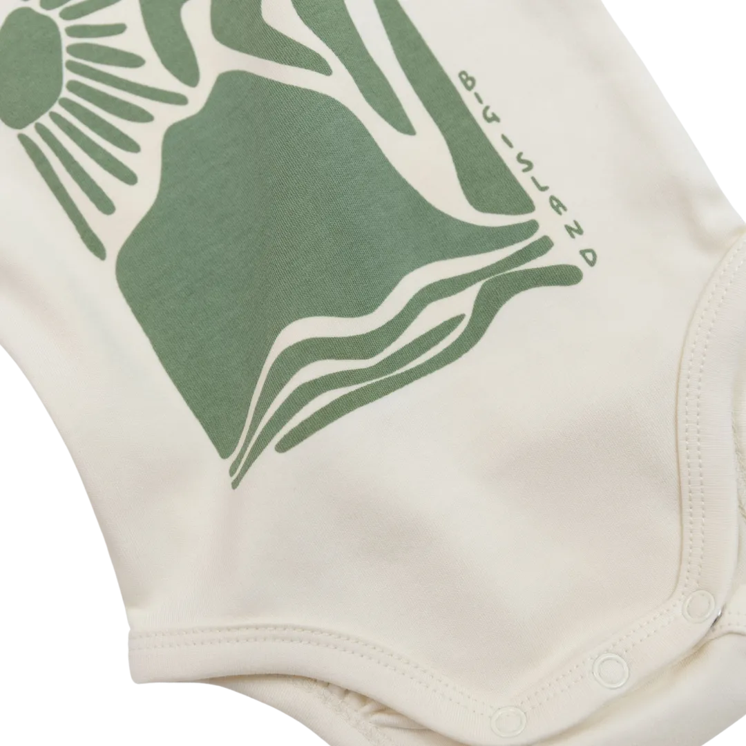 CINNAMON BABY BIG ISLAND ROMPER - OLIVE