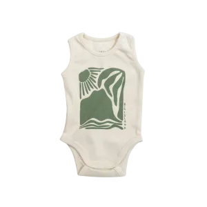CINNAMON BABY BIG ISLAND ROMPER - OLIVE