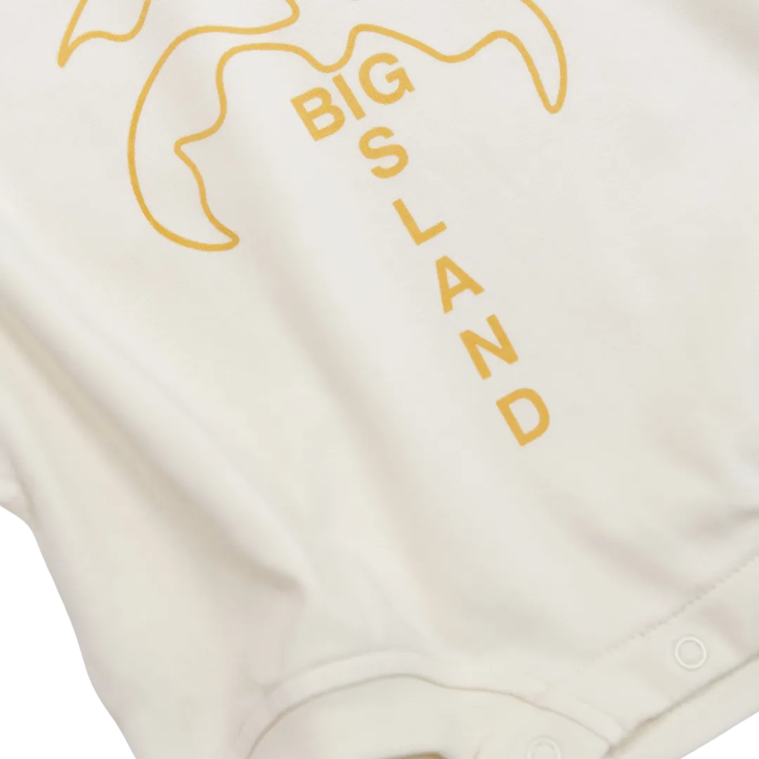 CINNAMON BABY BIG ISLAND T-SHIRT ROMPER - MUSTARD