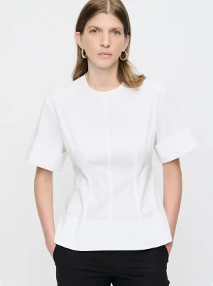 CLARE crewneck top White