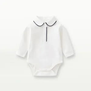 Classic White Peter Pan Collar Bodysuit