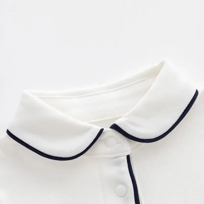 Classic White Peter Pan Collar Bodysuit