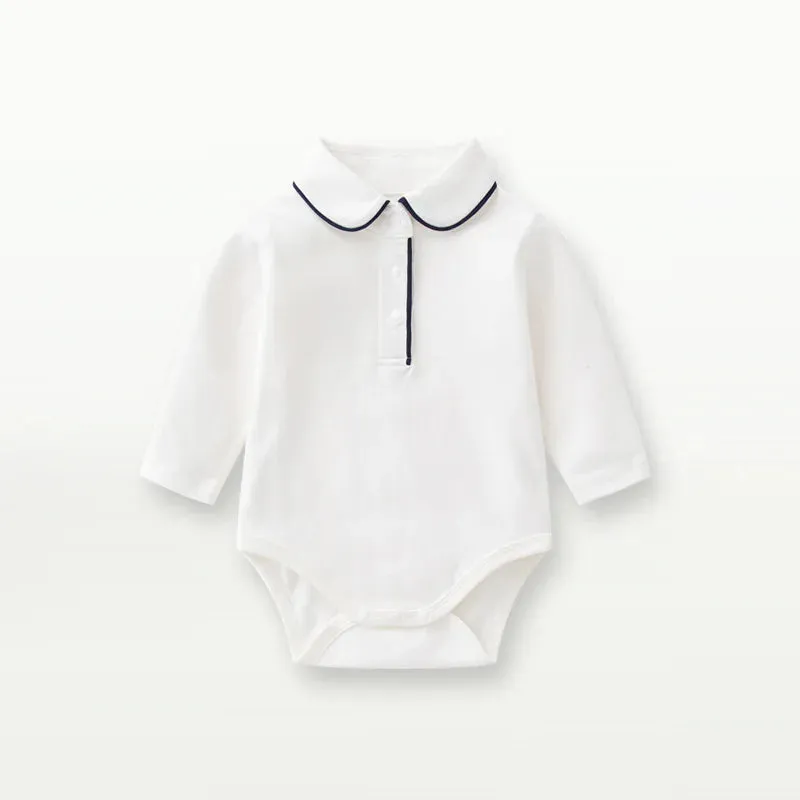 Classic White Peter Pan Collar Bodysuit