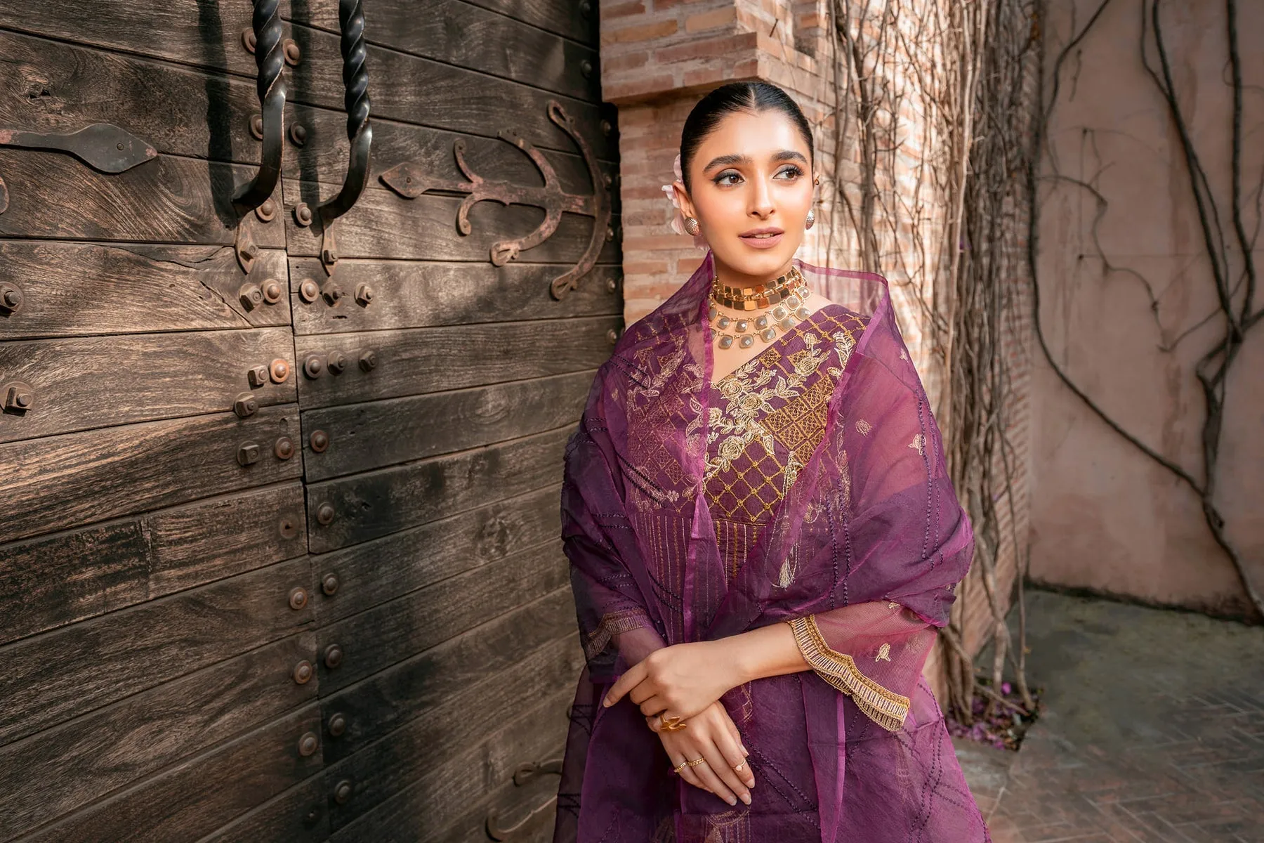 Classy Pakistani Peplum Frock and Trouser Dress for Eid