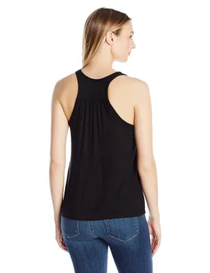 Clementine Women's Petite Plus Pineapple Skull Printed Flowy Racerback Tank
