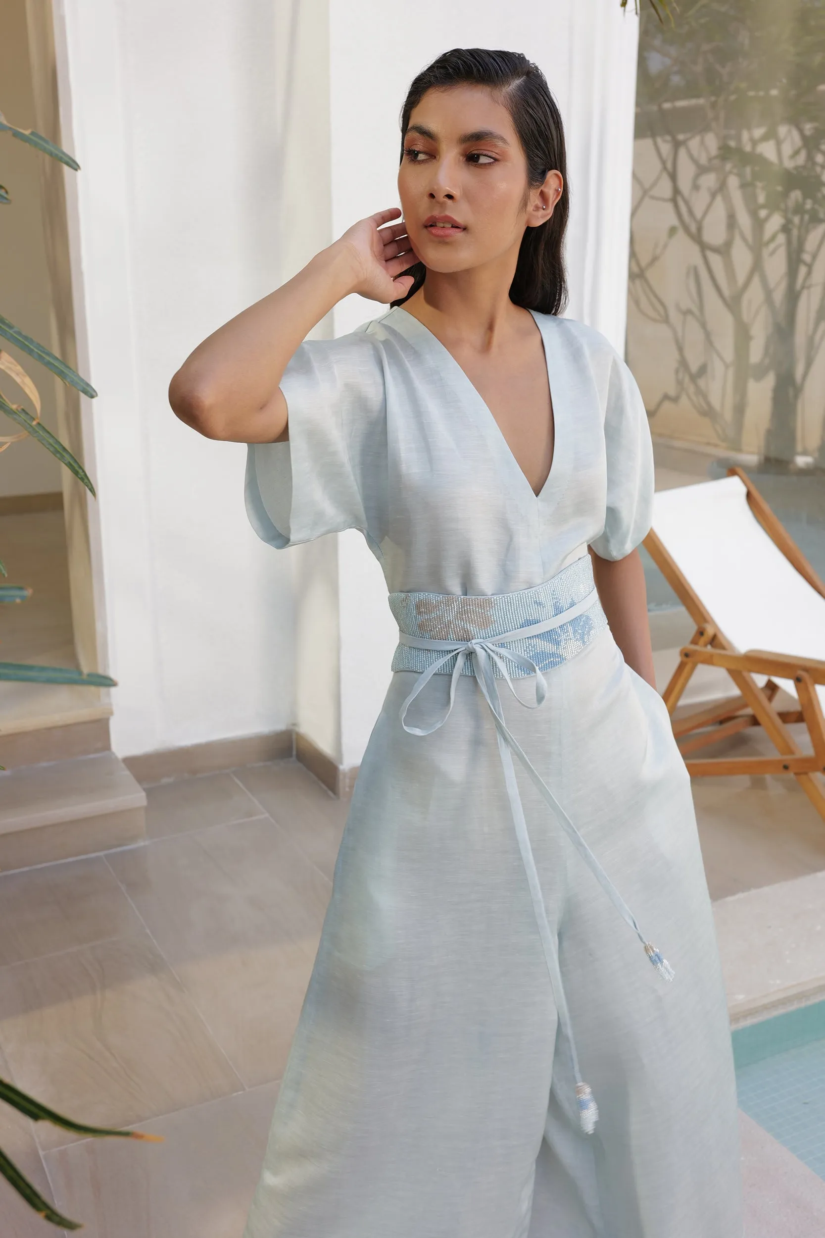 Como Jumpsuit (Soft Blue)