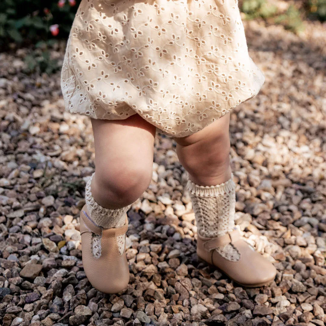 condor knee high socks - chai lacework cotton