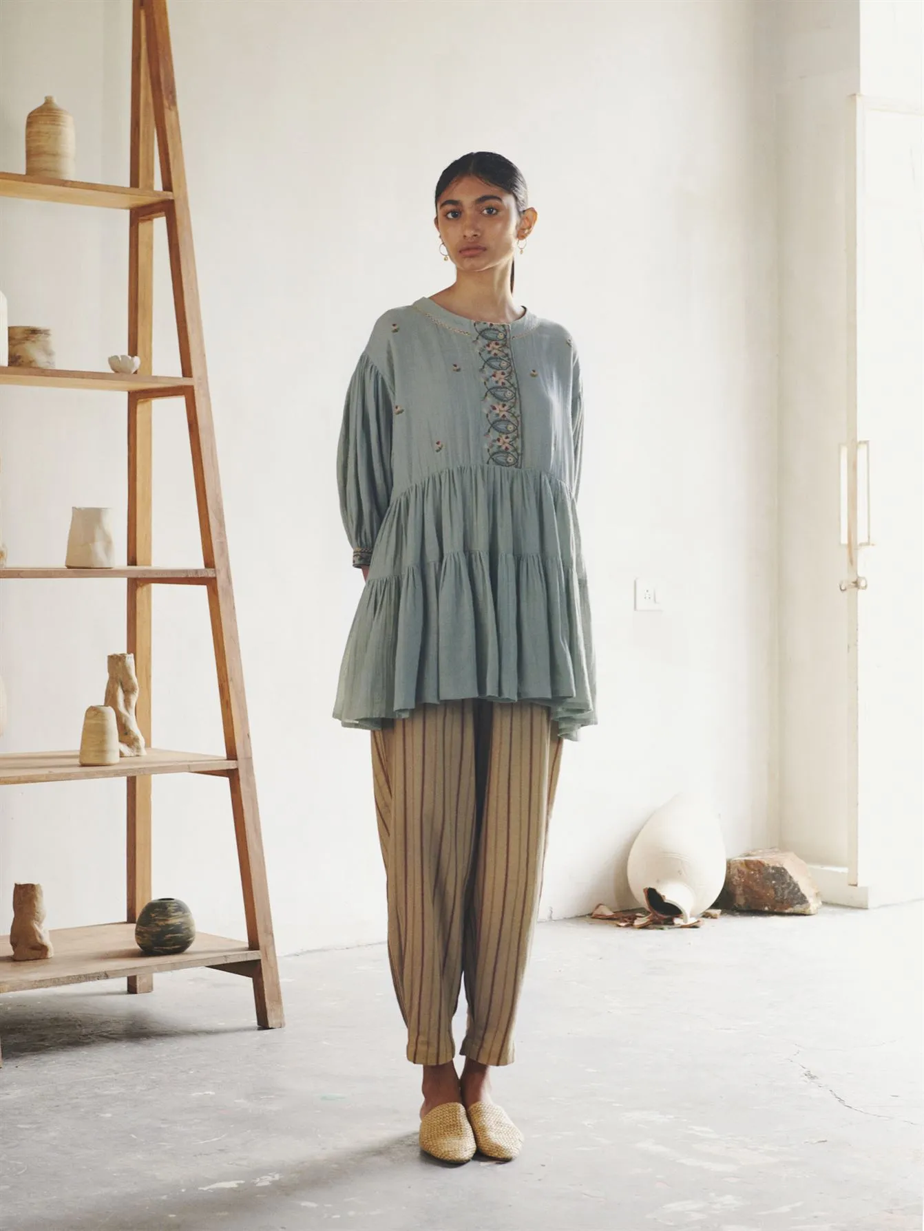 CORD   I   Hiraeth  Tiered Top Pale Blue