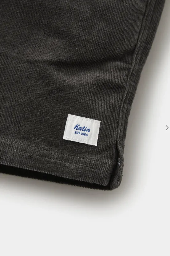 Cord Local Short in Black Wash