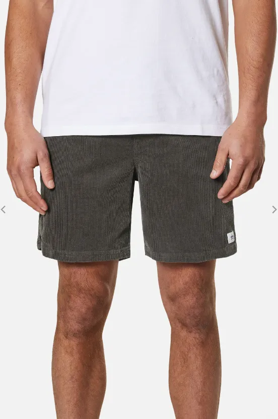 Cord Local Short in Black Wash