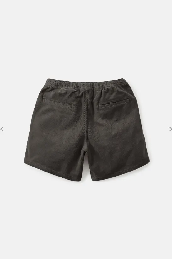 Cord Local Short in Black Wash