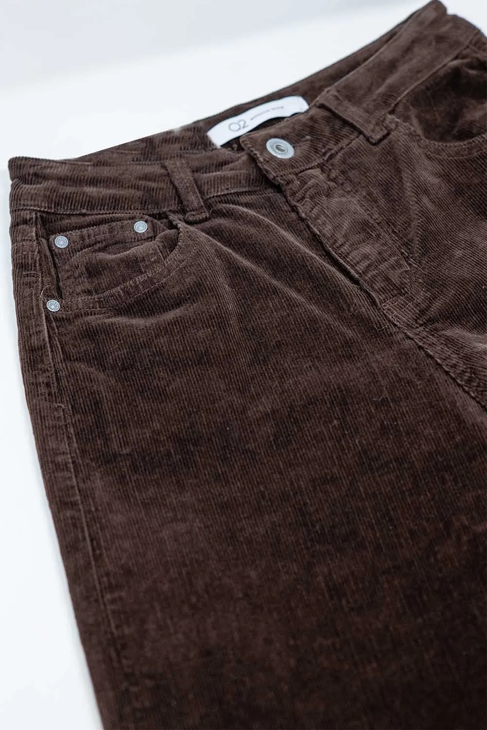 cord pants in dark brown