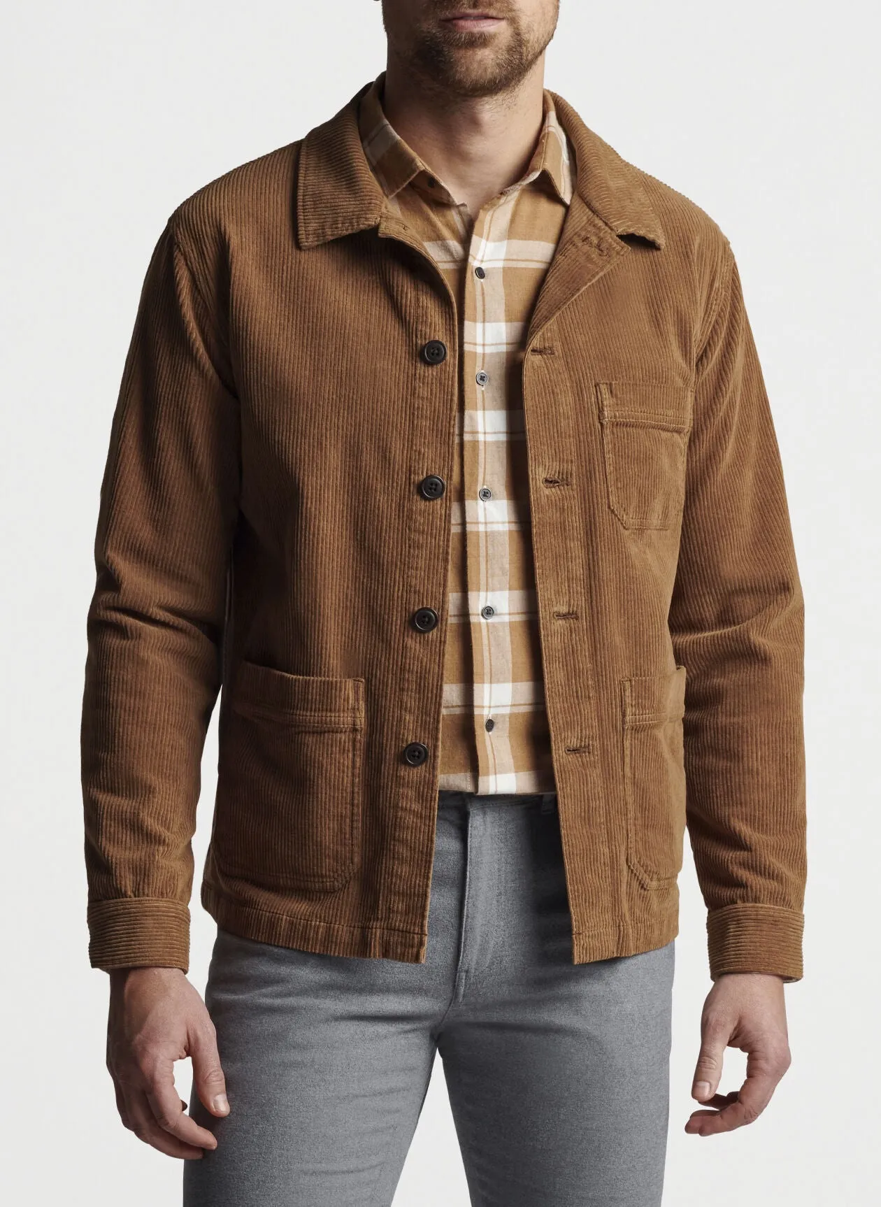 Corduroy Chore Coat in Walnut