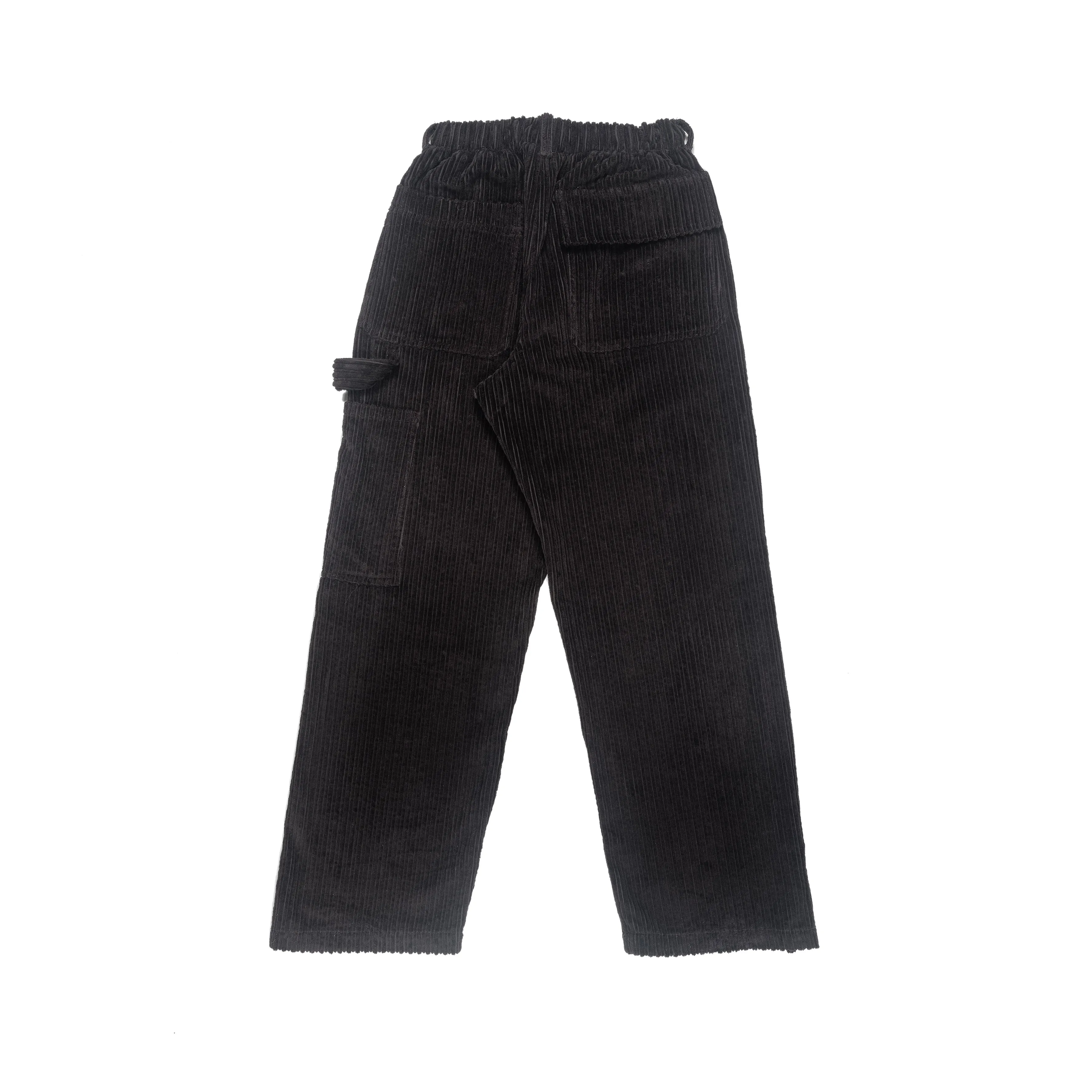 Corduroy deep cut Amor Pants Black