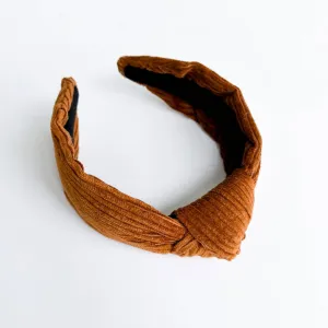 Corduroy Knot Headband {Caramel}