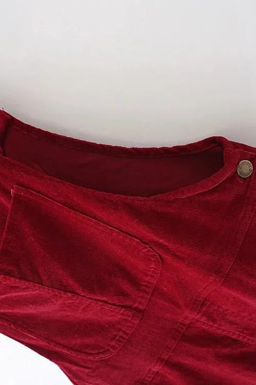 Corduroy Pockets Overall