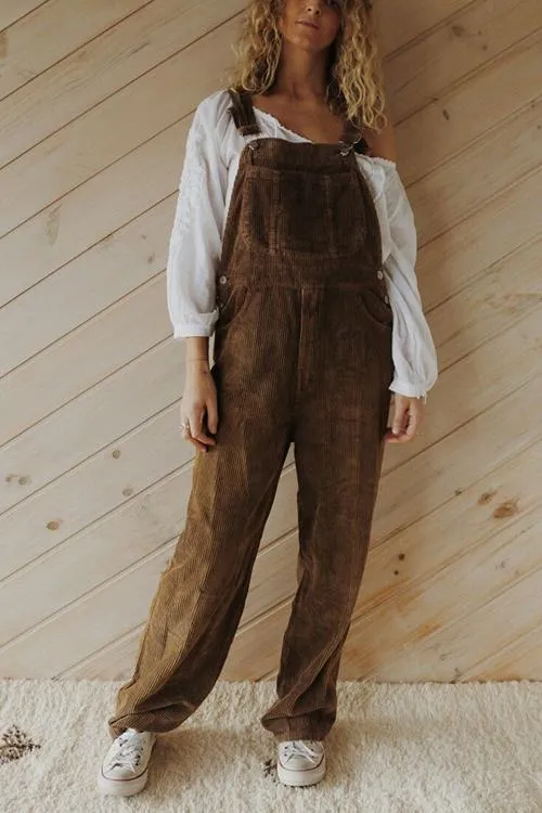 Corduroy Pockets Overall