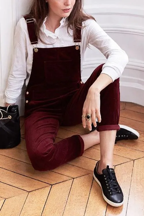 Corduroy Pockets Overall
