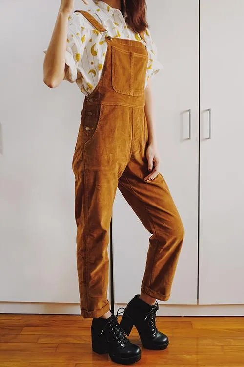Corduroy Pockets Overall